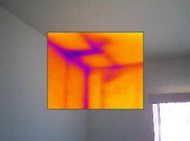 Infrared photo - insulation not properly installed